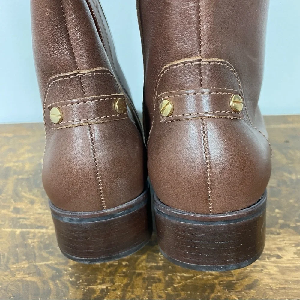 Talbots genuine leather high knee boots Sz 8.5